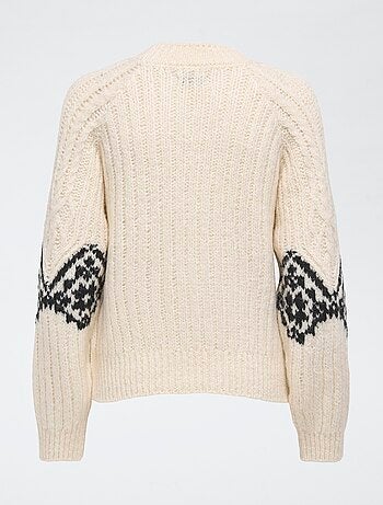Pull jacquard 'JDY' col rond