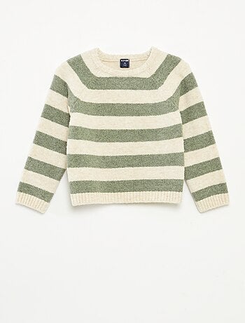 Pull jacquard rayé