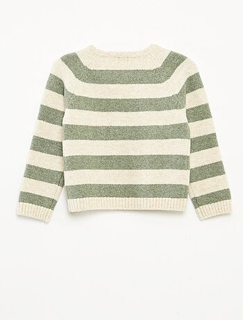 Pull jacquard rayé