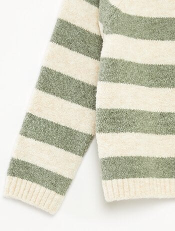Pull jacquard rayé