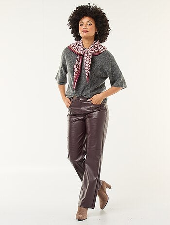 Pull manches courtes uni en mohair