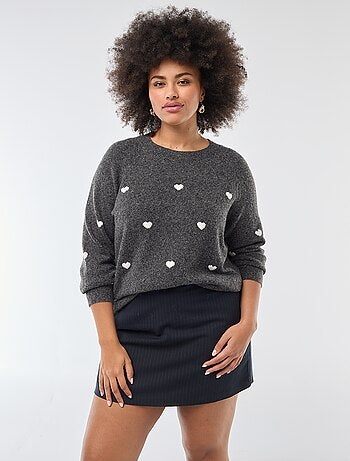 Pull motif coeurs 'Vero Moda Curve'