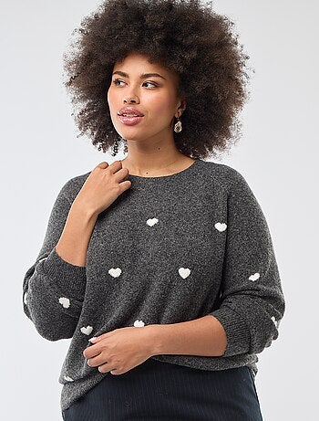 Pull motif coeurs 'Vero Moda Curve'