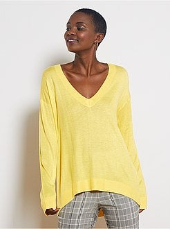 Pull oversize col V - Kiabi