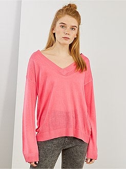 Pull oversize col V - Kiabi