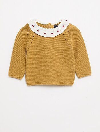 Pull point mousse avec col claudine