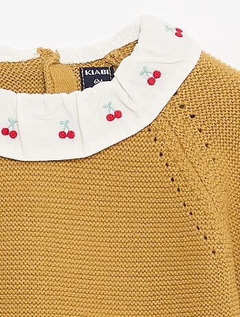 Pull point mousse avec col claudine