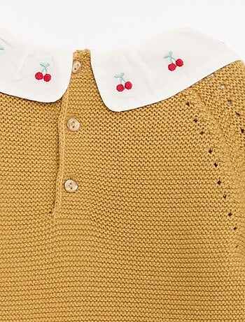 Pull point mousse avec col claudine