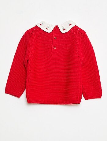 Pull point mousse avec col claudine