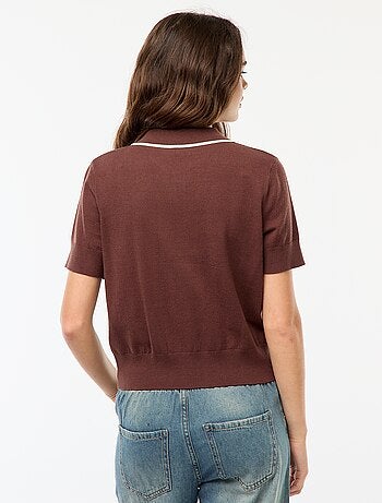 Pull polo en maille