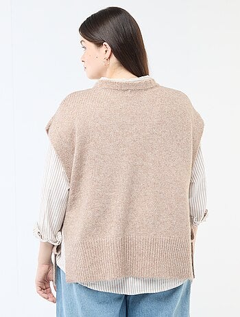 Pull sans manches à nouer sur les côtés