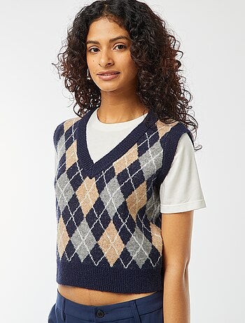 Pull sans manches avec tee-shirt 2-en-1