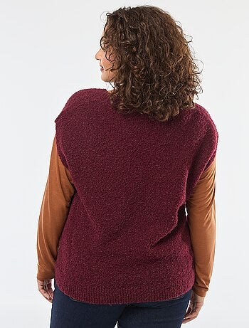Pull sans manches en maille fine jauge