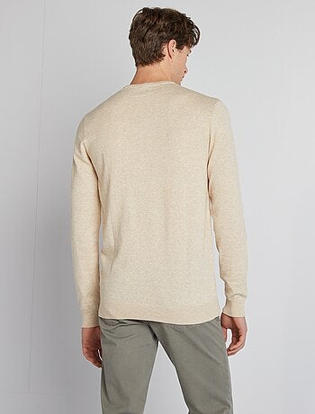 Pull uni à col rond +1m90