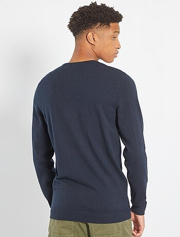 Pull uni à col rond +1m90
