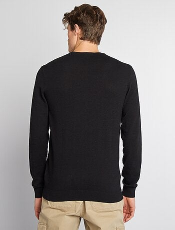 Pull uni à col rond +1m90