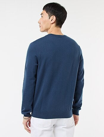 Pull uni à col rond