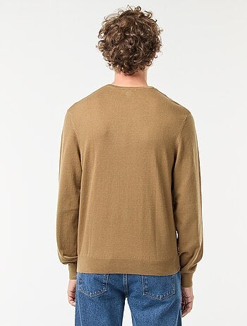 Pull uni à col rond