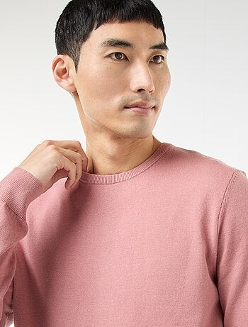 Pull uni à col rond