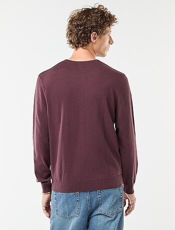 Pull uni à col rond