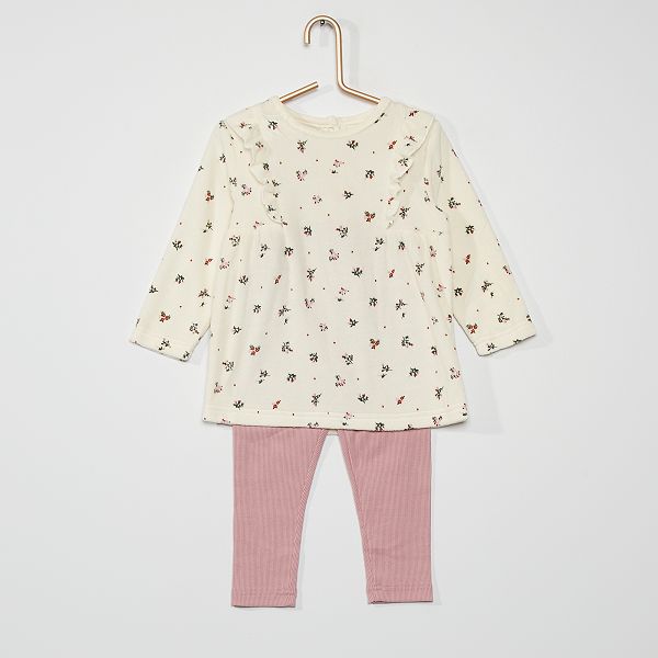 Pyjama 2 Pieces Bebe Fille Beige Kiabi 12 00