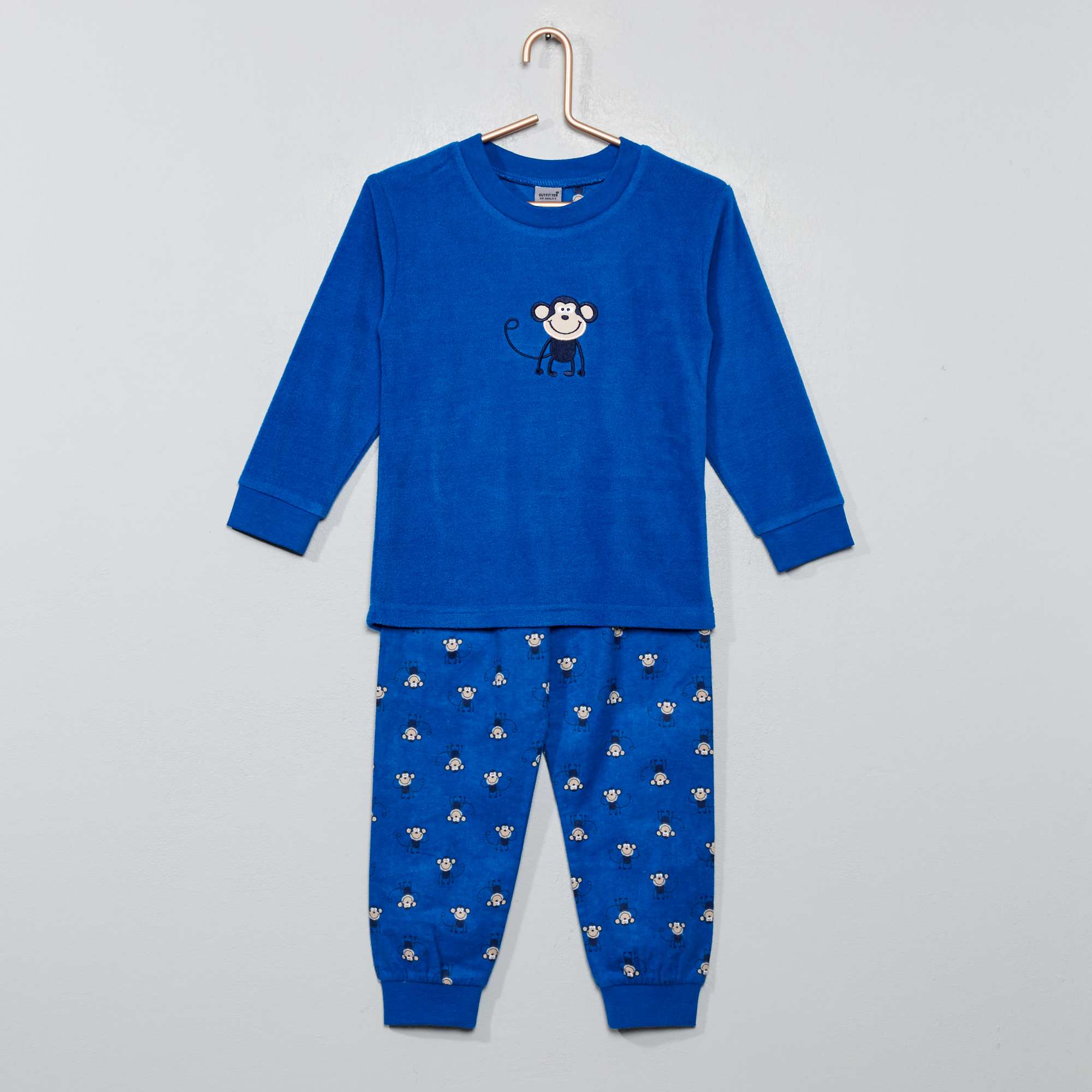 Pyjama chaud bi-matière Garçon - bleu - Kiabi - 12,00€