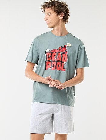 Pyjama court 'Deadpool' 'Marvel' t-shirt manches courtes + short - 2 pièces