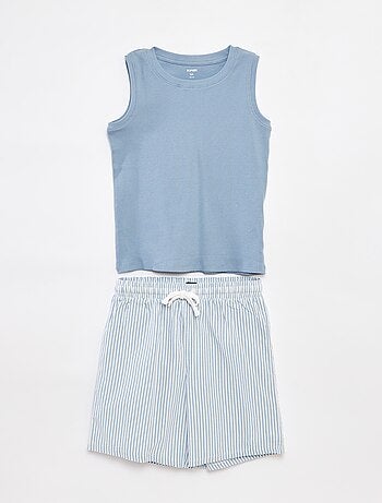 Pyjama court débardeur + short - 2 pièces