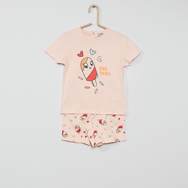 Pyjama Court Eco Concu Bebe Fille Rose Kiabi 2 40
