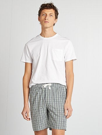 Pyjama court en popeline - 2 pièces