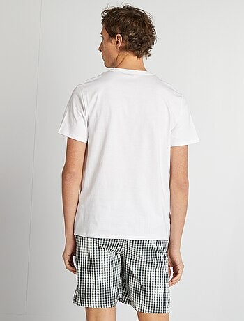 Pyjama court en popeline - 2 pièces