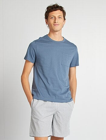 Pyjama court en popeline - 2 pièces