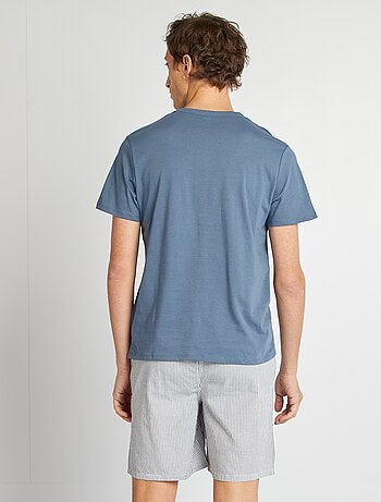 Pyjama court en popeline - 2 pièces