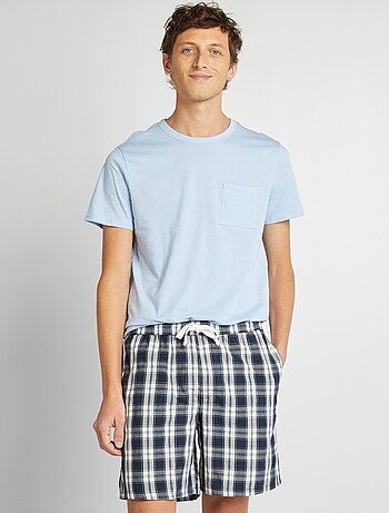 Pyjama court en popeline - 2 pièces