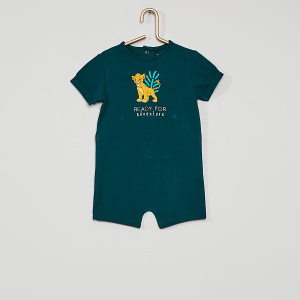 Pyjama Court Le Roi Lion Eco Concu Bebe Garcon Vert Kiabi 10 00