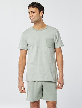Pyjama court short + t-shirt - 2 poches
