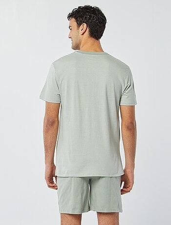 Pyjama court short + t-shirt - 2 poches