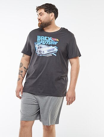 Pyjama court short + t-shirt 'Retour vers le futur' - 2 pièces