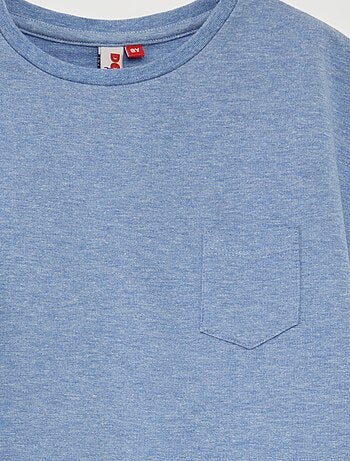 Pyjama court t-shirt avec poche + short unis - 2 pièces