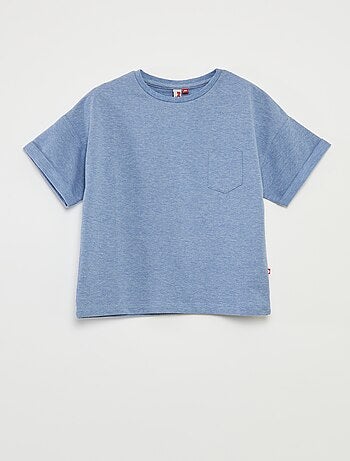 Pyjama court t-shirt avec poche + short unis - 2 pièces