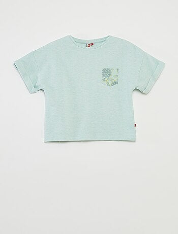 Pyjama court t-shirt avec poche + short unis - 2 pièces