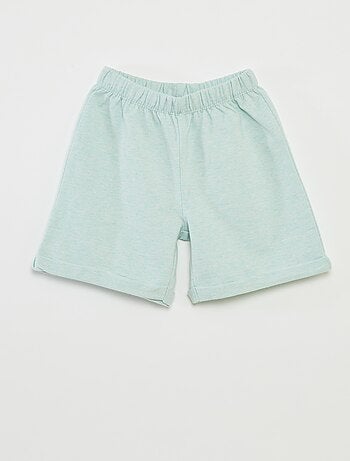 Pyjama court t-shirt avec poche + short unis - 2 pièces