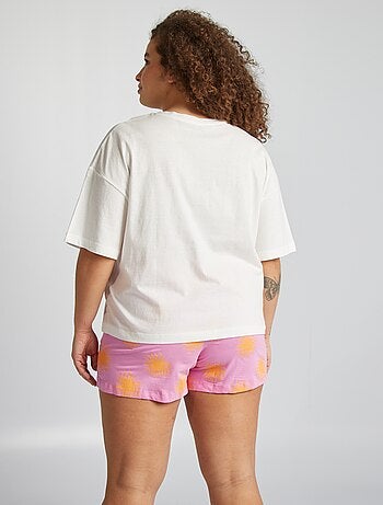 Pyjama court t-shirt + short - 2 pièces