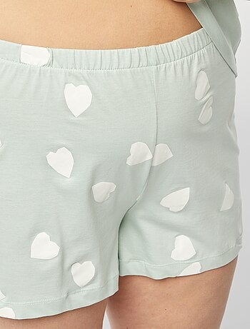 Pyjama court t-shirt + short - 2 pièces