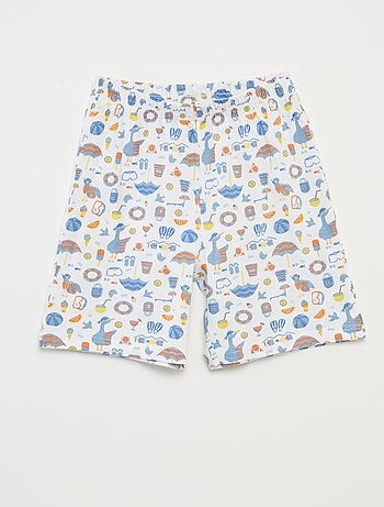 Pyjama court t-shirt + short avec imprimé - 2 pièces