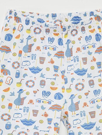 Pyjama court t-shirt + short avec imprimé - 2 pièces