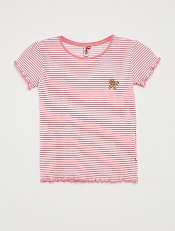 Pyjama court t-shirt + short avec rayures - 2 pièces