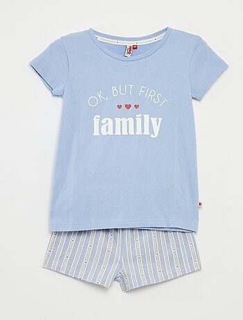 Pyjama court t-shirt + short 'Fête des mères' - 2 pièces