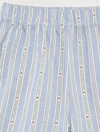 Pyjama court t-shirt + short rayé - 2 pièces