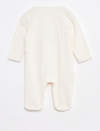Pyjama dors bien avec large ouverture pressionnée avec pieds